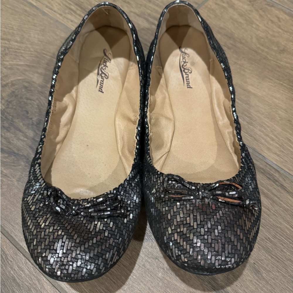 Ballet flats Lucky Brand, silver metallic 9.5